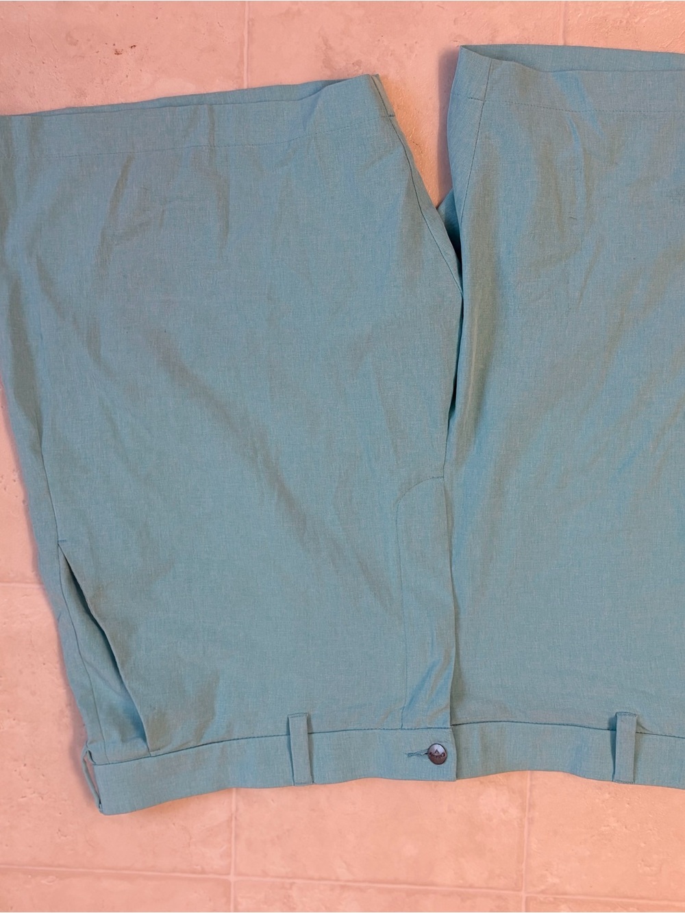 Men's Teal Calloway Flat-Front Casual Shorts